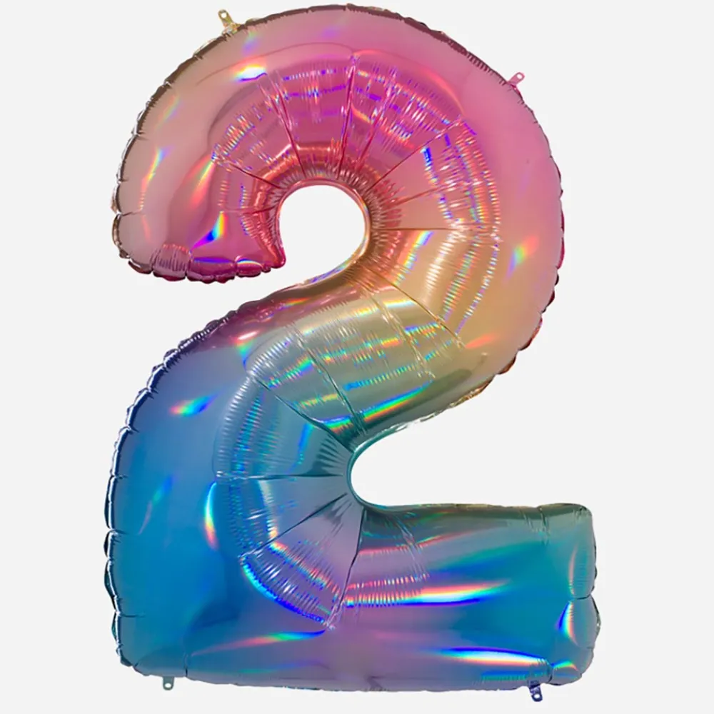 Hot Grabo Balloons Giant Helium Balloon - Giant Rainbow Number Balloon