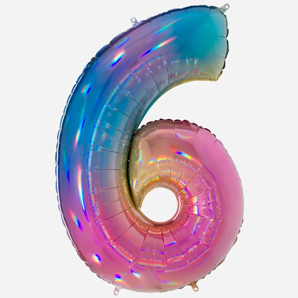 Hot Grabo Balloons Giant Helium Balloon - Giant Rainbow Number Balloon