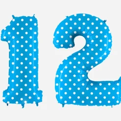 Best Sale Grabo Balloons Giant Helium Balloon - Giant Blue Number Balloon With White Dots