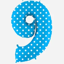 Best Sale Grabo Balloons Giant Helium Balloon - Giant Blue Number Balloon With White Dots