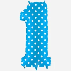 Best Sale Grabo Balloons Giant Helium Balloon - Giant Blue Number Balloon With White Dots