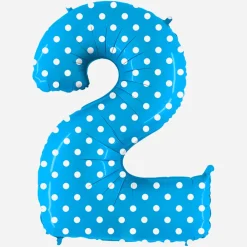 Best Sale Grabo Balloons Giant Helium Balloon - Giant Blue Number Balloon With White Dots