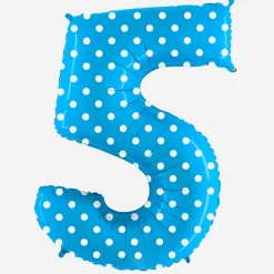 Best Sale Grabo Balloons Giant Helium Balloon - Giant Blue Number Balloon With White Dots