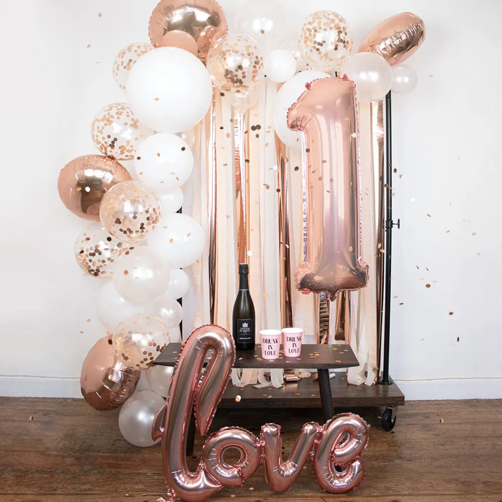 Store My Little Day Giant Helium Balloon - Rose Gold Number Balloon