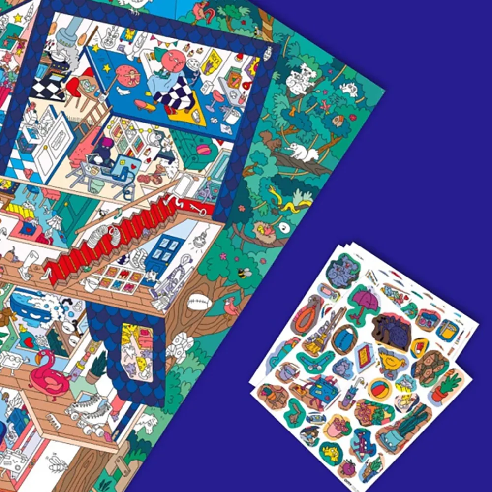 Best Omy Giant House Poster With Stickers