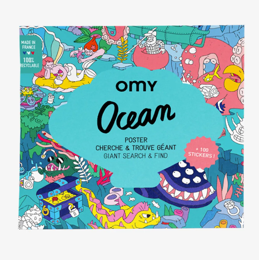 Discount Omy Giant Ocean Poster With Stickers