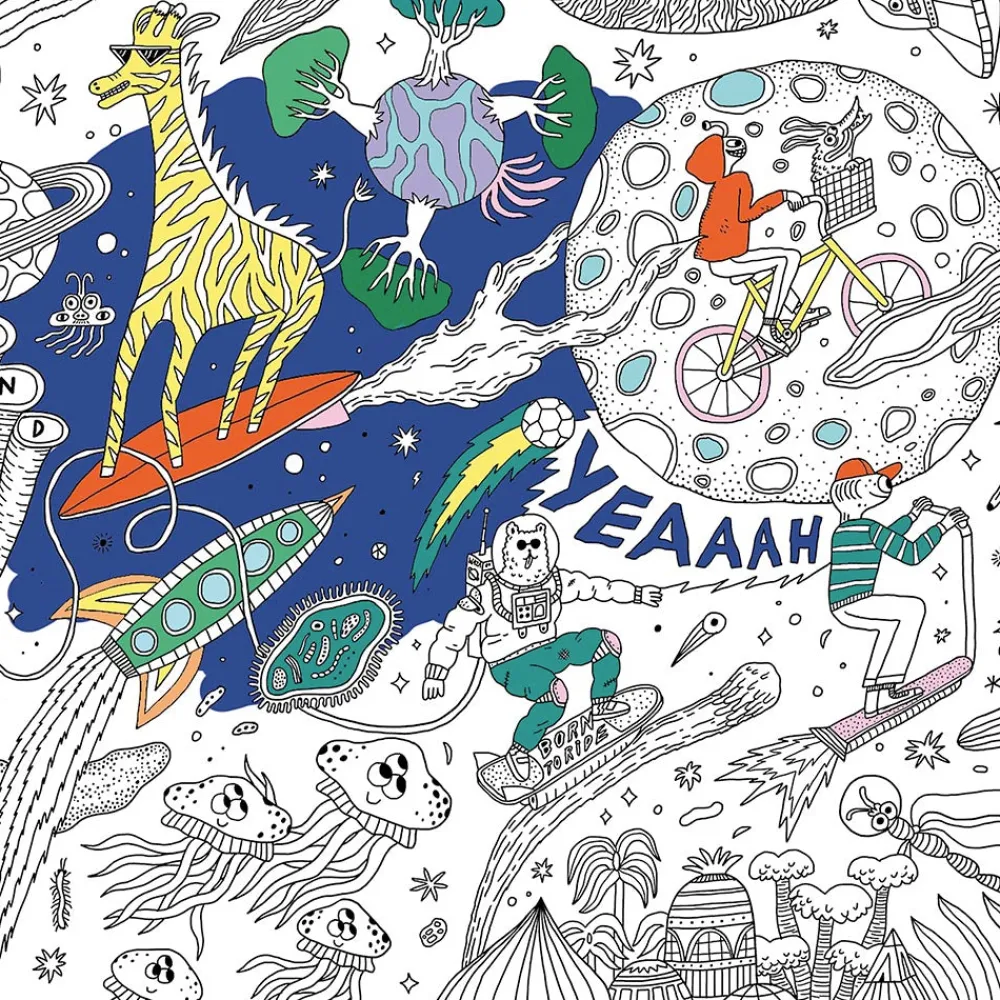 Online Pirouette Cacahouete Giant Space Coloring Poster