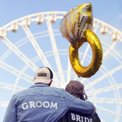 Online Party Deco Gold Engagement Ring Balloon