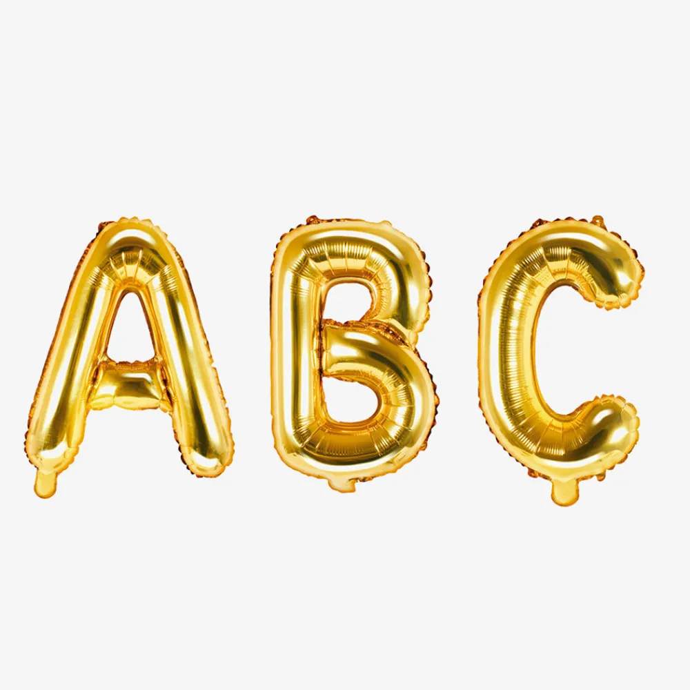 Store Party Deco Gold Letter Balloon (Small Size)