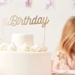 Discount Party Deco Golden Birthday Topper 1 Year