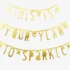 Sale A Little Lovely Company Golden Garland With Customizable Text