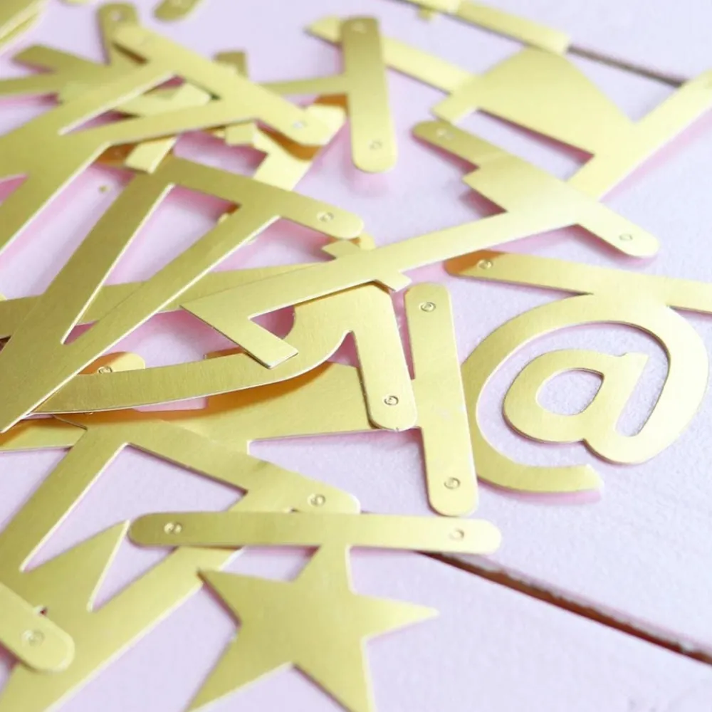 Sale A Little Lovely Company Golden Garland With Customizable Text