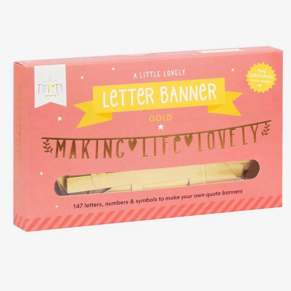 Sale A Little Lovely Company Golden Garland With Customizable Text