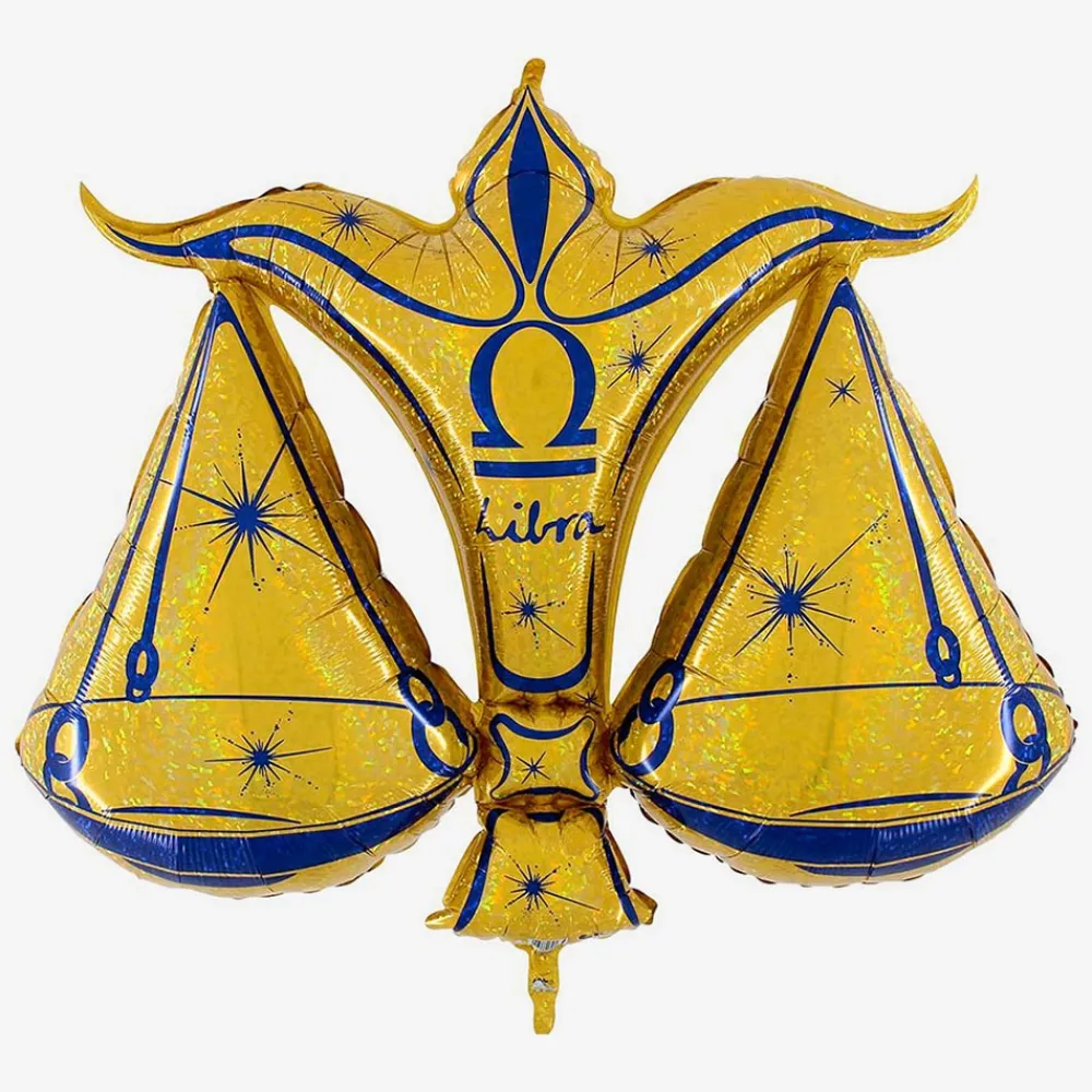 Fashion Grabo Balloons Golden Libra Star Sign Balloon
