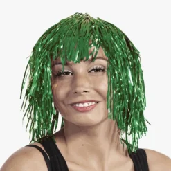 Best Sale Petit Clown Green Mylar Wig