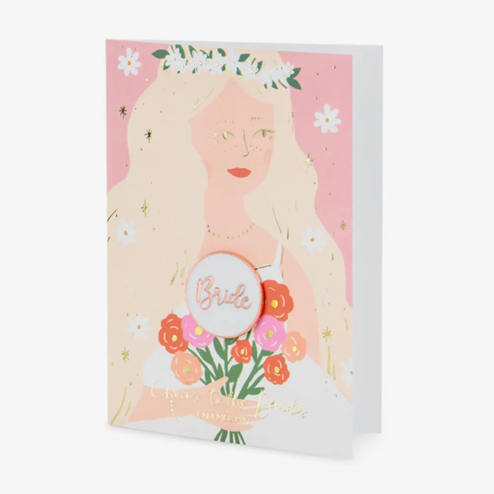 Clearance Party Deco Greeting Card Pin'S Evjf Bride