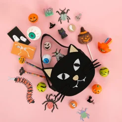 Fashion Arty Fêtes Factory Halloween Black Cat Felt Basket