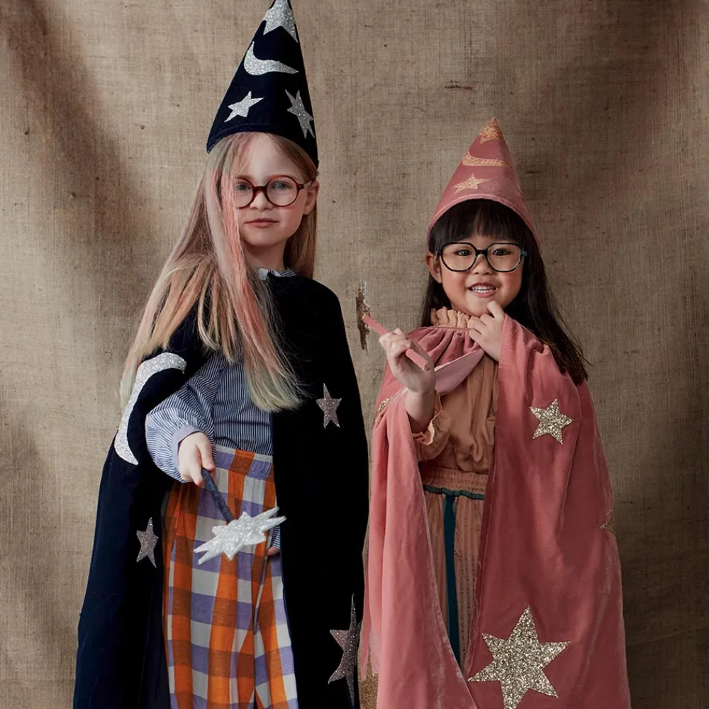 Best Sale Meri Meri Halloween Blue Velvet Magician Cape And Hat