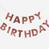 Best Ginger Ray Happy Birthday Rose Gold Garland