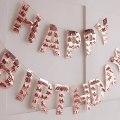 Best Ginger Ray Happy Birthday Rose Gold Garland