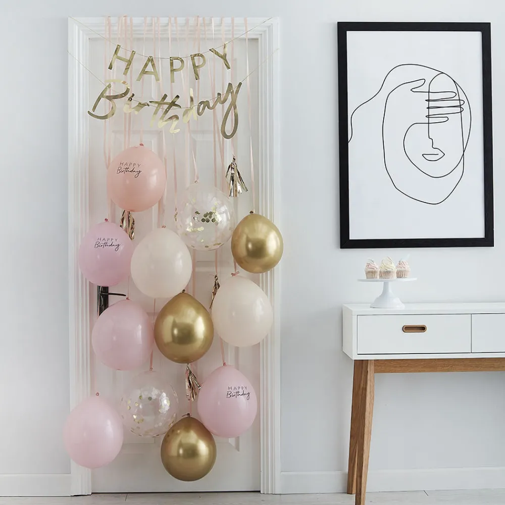 Discount Ginger Ray Happy Birthday Rose Gold Door Decoration