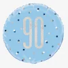 Shop Unique Party Helium Balloon 90 Years Blue And Holographic