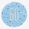 Shop Unique Party Helium Balloon 60 Years Blue And Holographic