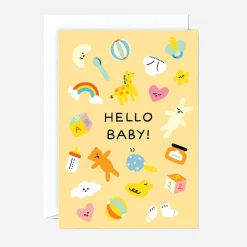 Clearance Wrap Hello Baby Greeting Card