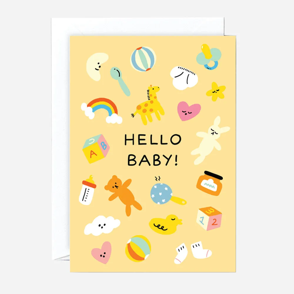 Clearance Wrap Hello Baby Greeting Card