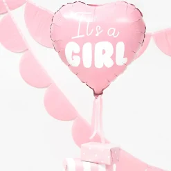 Clearance Party Deco It'S A Girl Pink Heart Balloon