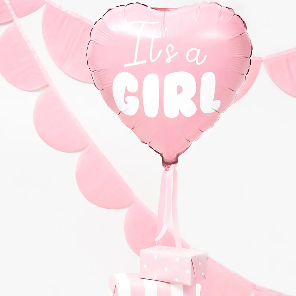Clearance Party Deco It'S A Girl Pink Heart Balloon