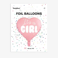 Clearance Party Deco It'S A Girl Pink Heart Balloon