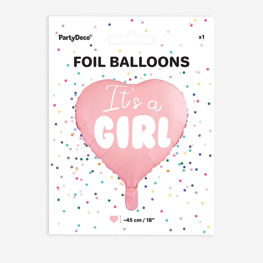 Clearance Party Deco It'S A Girl Pink Heart Balloon