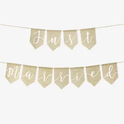 Hot Party Deco Just Married Burlap Garland