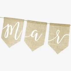 Hot Party Deco Just Married Burlap Garland