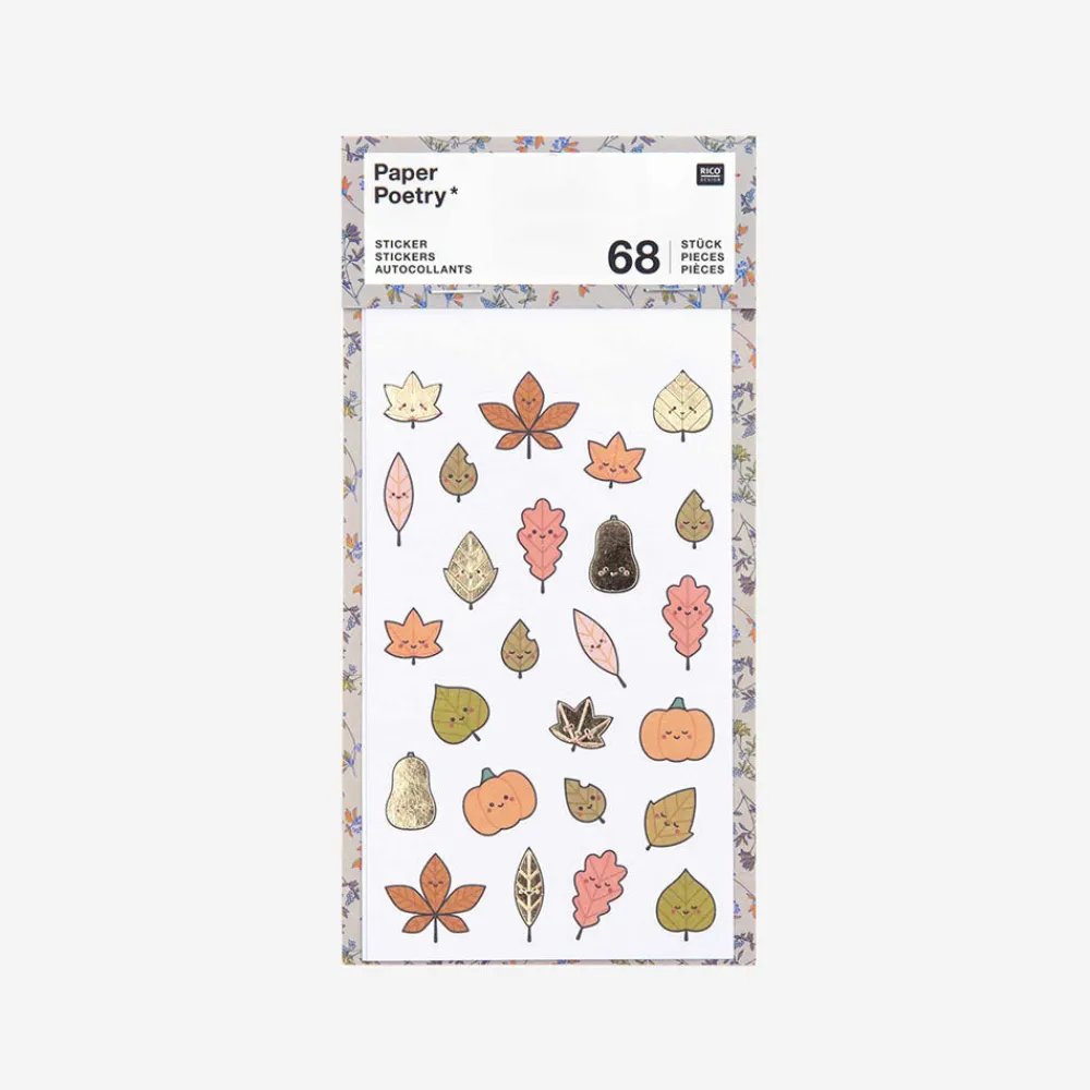 Clearance Rico Design Kawaii Autumn Leaves Stickers