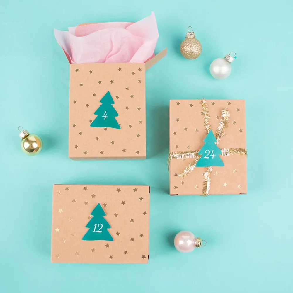 Clearance Rico Design Kraft Advent Calendar With Gold Stars