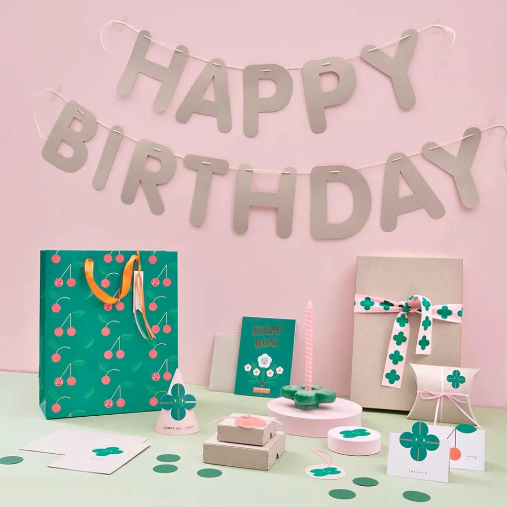 Cheap Rico Design Kraft Happy Birthday Garland
