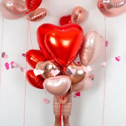 Fashion Party Deco Light Pink Heart Helium Balloon