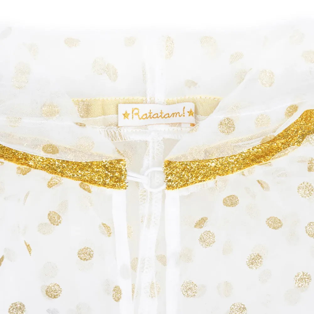 Cheap Ratatam Long Fairy Cape With Golden Polka Dots