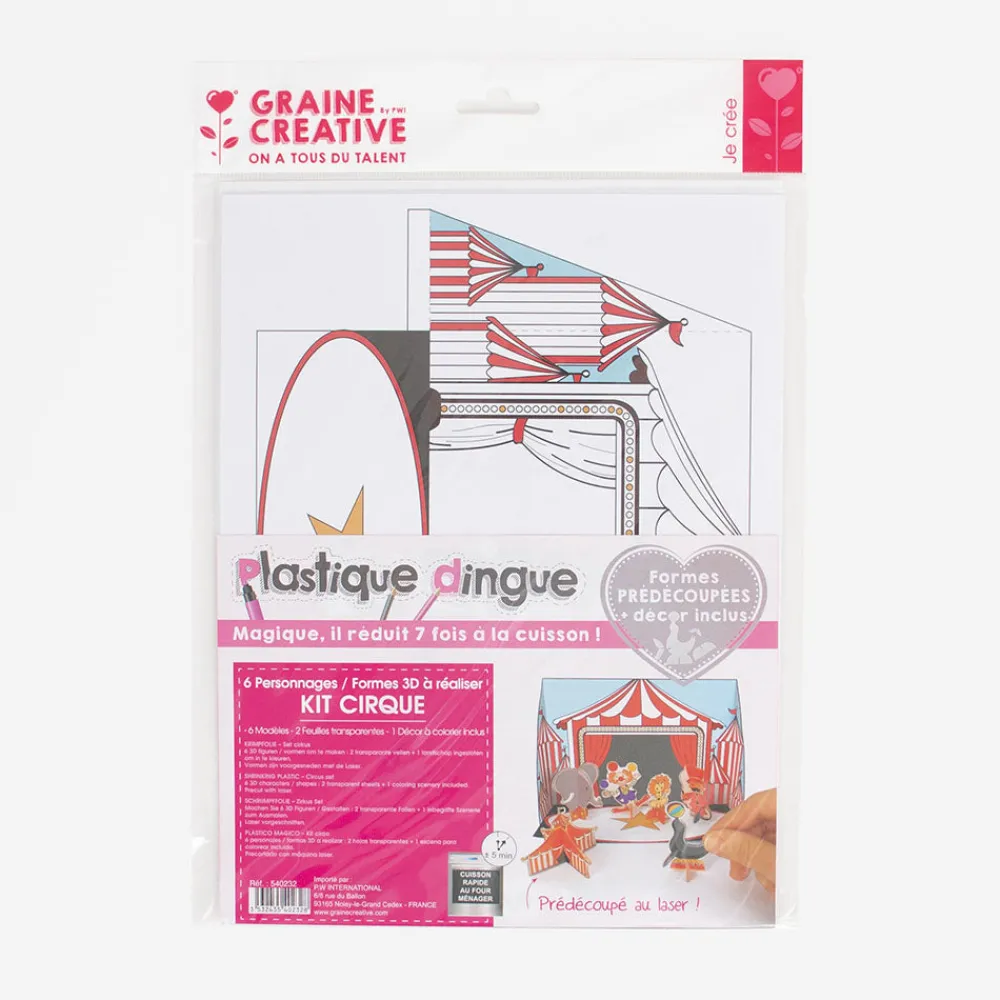 Discount Graine Créative Magic Plastic 3D Circus Decor