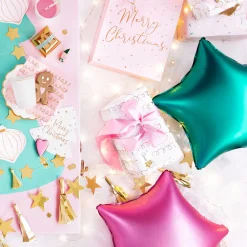 New Party Deco Matt Green Star Balloon