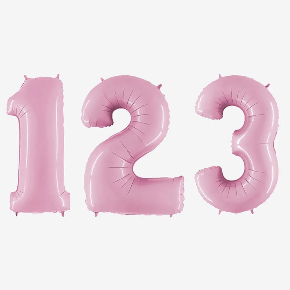 Best PMS Ballon Matte Pink Number Balloon (Small Size)