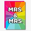 Fashion Studio Soph Mrs Wedding Greeting Card. & Mrs. Multicolored