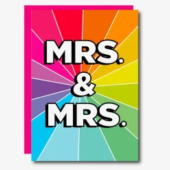 Fashion Studio Soph Mrs Wedding Greeting Card. & Mrs. Multicolored