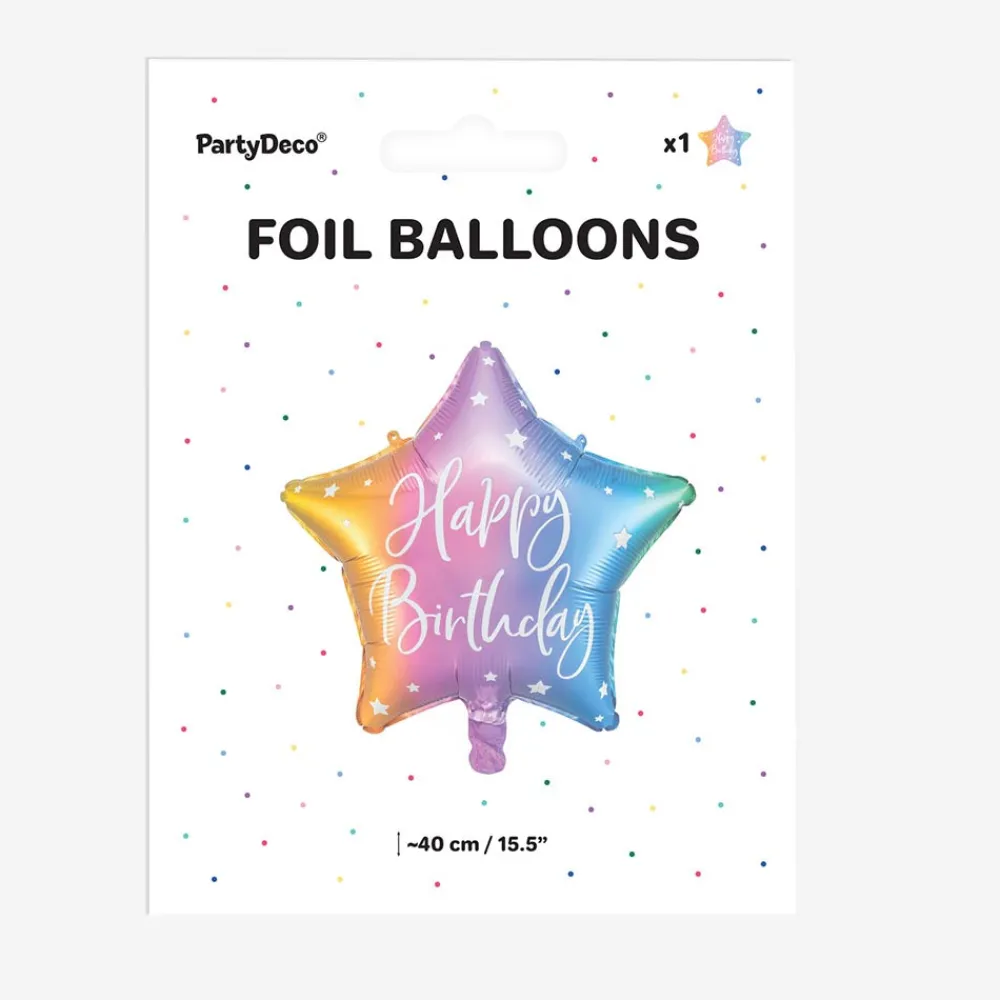 Sale Party Deco Multicolor Star Happy Birthday Balloon