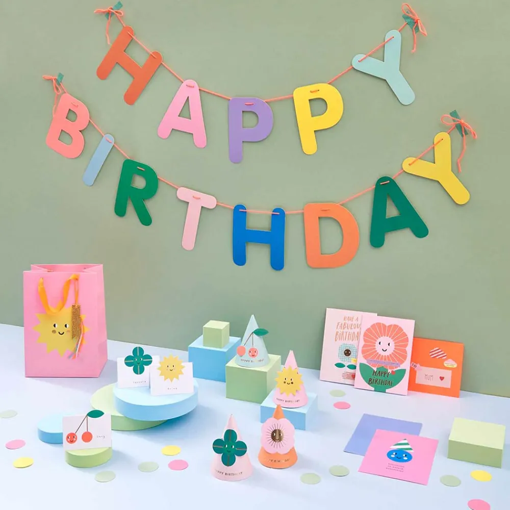 Hot Rico Design Multicolored Happy Birthday Garland