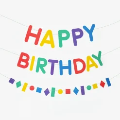 Hot My Little Day Multicolored Happy Birthday Garland