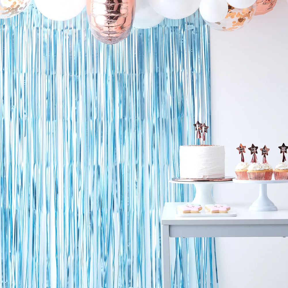Best Ginger Ray Mylar Curtain - Blue
