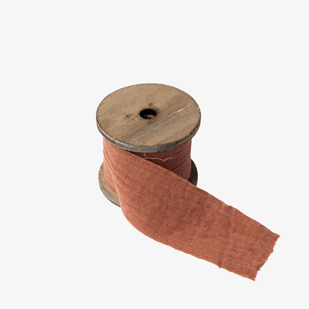 Cheap Arty Fêtes Factory Old Pink Cotton Gauze Ribbon